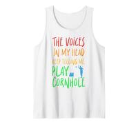 Cornhole Team Bean Bag Player Champ The Voices in My Head Tank Top