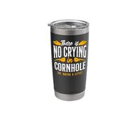 Cornhole Team Bean Bag Player Champ There is No Crying in Stainless Steel Insulated Tumbler