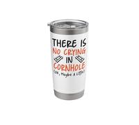 Cornhole Team Bean Bag Player Champ There is No Crying in Stainless Steel Insulated Tumbler