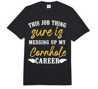 Cornhole Team Bean Bag Player Champ This Job Thing Sure is Comfort Colors Adult Heavyweight T-Shirt