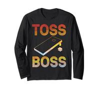 Cornhole Team Bean Bag Player Champ Toss Boss Long Sleeve T-Shirt