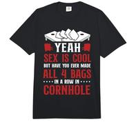 Cornhole Team Bean Bag Player Champ Yeah Sex is Cool But Comfort Colors Adult Heavyweight T-Shirt