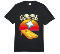 Cornhole Weekend Mode Backyard Lawn Game Sunset Comfort Colors Adult Heavyweight T-Shirt