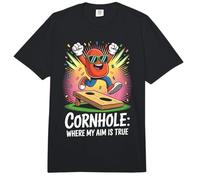 Cornhole Where My Aim is True Celebration Comfort Colors Adult Heavyweight T-Shirt