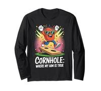 Cornhole Where My Aim is True Celebration Long Sleeve T-Shirt