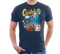 Cornholios Cereal Beavis and Butt Head Men's T-Shirt Navy Blue