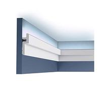 Cornice Moulding Orac Decor C394 Modern Steps Decorative Moulding for indirect Lighting Crown Moulding Contemporary Design White 2 m