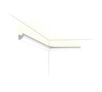 Cornice Moulding Orac Decor CX188 AXXENT Decorative Moulding for indirect Lighting Crown Moulding Contemporary Design White 2 m