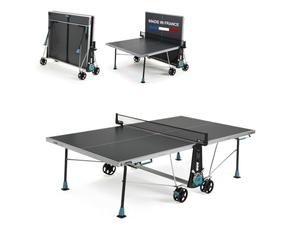 Cornilleau - 300X Outdoor Table Tennis Table - Foldable - Weatherproof - Ping Pong Table with 5 mm Melamine Resin Top -Durable - Rollable - Blue or Grey