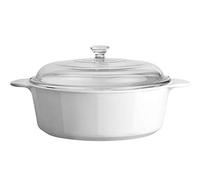 Corningware 3.25 Litre Pyroceram Glass Dimensions Round Casserole, White