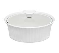Corningware French White III Round Casserole with Glass Cover, 1.5-Quart