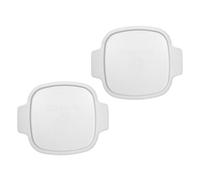 Corningware Stovetop A-1-PC 1.5 Quart Square White Plastic Lid - 2 Pack