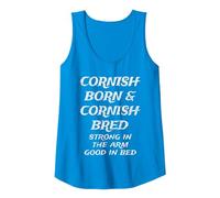 Cornish Born & Cornish Bred, Strong in The arm, Good in Bed Tank Top, Women, Sapphire Blue, Large