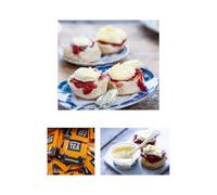 Cornish Clotted Cream Tea for Two - Freshly Baked All Butter Scones, Rodda's Cornish Clotted Cream, Boddingtons Berries Strawberry Conserve & Smugglers Brew Teabags
