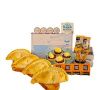 Cornish Cream Tea and Large Pasty Hamper, 4 Traditional Pasties, 4 Scones, Clotted Cream, Jam and Tea with Coffee Sachets