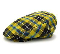 Cornish National Tartan Flat Cap Comfort Fit Quilted Lining British Made (Small)