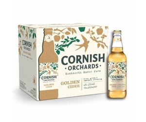 Cornish Orchards Gold Cider - Fruity Apple Taste | Lightly Sparkling | Fresh Pressed Apples | Hand Blended | Traditional Craft Cider | Natural Ingredients - 5.0% ABV - 12 x 500 ml Bottles