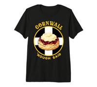 Cornish Pride St Piran Flag s Jam First Cream-Tea Cornwall Premium T-Shirt
