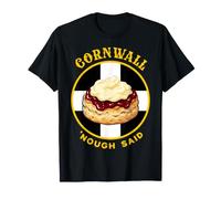Cornish Pride St Piran Flag s Jam First Cream-Tea Cornwall T-Shirt