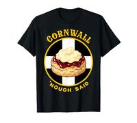 Cornish Pride St Piran Flag s Jam First Cream-Tea Cornwall Value Graphic T-Shirt