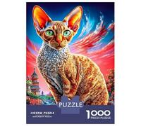 Cornish Rex 1000 Piece Jigsaw Puzzle for Adults And Kids-Challenging Hard Puzzle Game,Home Decoration & Family Fun 70x50cm/1000pcs