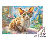 Cornish Rex 1000 Piece Jigsaw Puzzle for Adults And Kids-Challenging Puzzle Game,Home Decoration & Family Fun 38x26cm/1000pcs