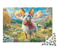 Cornish Rex 1000 Piece Jigsaw Puzzle for Adults And Kids-Challenging Puzzle Game,Home Decoration & Family Fun 38x26cm/1000pcs