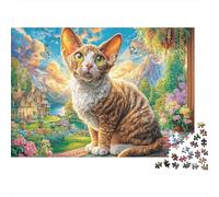 Cornish Rex 1000 Piece Jigsaw Puzzle for Adults And Kids-Challenging Puzzle Game,Home Decoration & Family Fun 38x26cm/1000pcs
