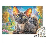 Cornish Rex 1000 Piece Jigsaw Puzzle for Adults And Kids-Challenging Puzzle Game,Home Decoration & Family Fun 38x26cm/1000pcs
