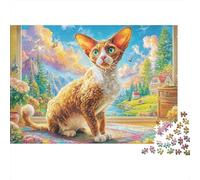 Cornish Rex 1000 Piece Jigsaw Puzzle for Adults And Kids-Challenging Puzzle Game,Home Decoration & Family Fun 70x50cm/1000pcs