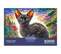 Cornish Rex 1000 Piece Jigsaw Puzzle for Adults And Kids-Challenging Puzzle Game,Home Decoration & Family Fun 38x26cm/1000pcs