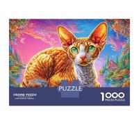 Cornish Rex 1000 Piece Jigsaw Puzzle for Family - Fun Challenge for Adults & Kids, 38x26cm/1000pcs