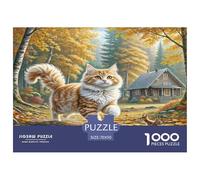 Cornish Rex 1000 Pieces Animal Jigsaw Puzzles with Paper Art Perfect for Relaxation Adult Educational Games 70x50cm/1000pcs