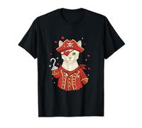 Cornish Rex Cat As Pirate Valentine's Day Owner Kids T-Shirt