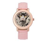 Cornish Rex Cat Cute Watches for Women Fashion Paint Adjustable Wrist Watch Work Workout
