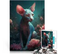 Cornish Rex Cat Mythical1000 Piece Jigsaw Puzzles for teenagers Jigsaw Family Fun for is ideal as a gift for the whole family 38x26cm