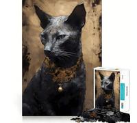Cornish Rex Cat Mythos for Adults 1000 Piece Jigsaw Puzzle Brain Power, Tight Edge, Fun Challenge, Night Game (50x75cm)