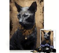Cornish Rex Cat Mythos Jigsaw Puzzles for Adults 1000 Piece Logic Fun, Smooth Thick, Playful Challenge, Xmas Santa Gift (38x52cm)