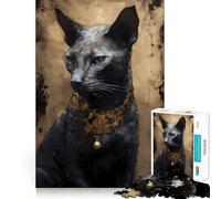 Cornish Rex Cat Mythos Jigsaw Puzzles for Adults 1000 Piece Logic Fun, Smooth Thick, Playful Challenge, Xmas Santa Gift (38x52cm)