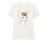 Cornish Rex Cat Wearing Crown Premium T-Shirt