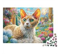 Cornish Rex Jigsaw Puzzle for Adults And Teenagers, Impossible 1000 Piece Puzzle,Family Fun Activity, Challenging Puzzle Game 52x38cm/1000pcs