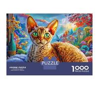 Cornish Rex Jigsaw Puzzle for Adults And Teenagers, Impossible 1000 Piece Puzzle,Family Fun Activity, Challenging Puzzle Game 38x26cm/1000pcs