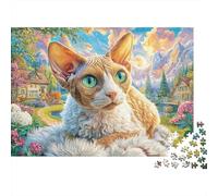 Cornish Rex Jigsaw Puzzle for Adults And Teenagers, Impossible 1000 Piece Puzzle,Family Fun Activity, Challenging Puzzle Game 38x26cm/1000pcs
