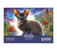 Cornish Rex Jigsaw Puzzle for Adults And Teenagers, Impossible 1000 Piece Puzzle,Family Fun Activity, Challenging Puzzle Game 52x38cm/1000pcs