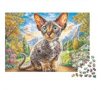 Cornish Rex Jigsaw Puzzle for Adults And Teenagers, Impossible 1000 Piece Puzzle,Family Fun Activity, Challenging Puzzle Game 38x26cm/1000pcs