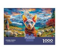 Cornish Rex Jigsaw Puzzle for Adults And Teenagers, Impossible 1000 Piece Puzzle,Family Fun Activity, Challenging Puzzle Game 70x50cm/1000pcs