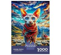 Cornish Rex Jigsaw Puzzle for Adults And Teenagers, Impossible 1000 Piece Puzzle, Mindfulness & Family Fun Activity, Challenging Puzzle Game 52x38cm/1000pcs