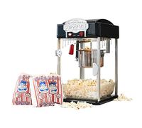 CORNRUSH Popcorn Popper Machine-4 OZ Vintage Professional Popcorn Maker Theater Style with Nonstick Kettle Warming Light and Serving Scoop. (Black)