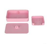 Cornstarch Container for Polymer Clay Crafts, Plastic Powder Storage Box for Cutter Powdering, 12x7x4cm(Pink)