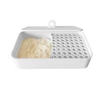 Cornstarch Tapper Box - 4 Inch Clay Tray Organizer for Jewelry Making, Craft Projects with Easy Tap Function, Sculpting Tool for Art Studio Workshop, White, Storage Case